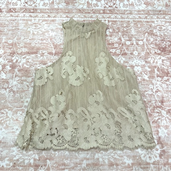 Kimchi Blue Tops - Y2K Vibes Floral Lace Halter Top by Kimchi Blue